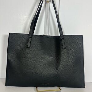Vince Camuto Black Pebbled Leather Tote